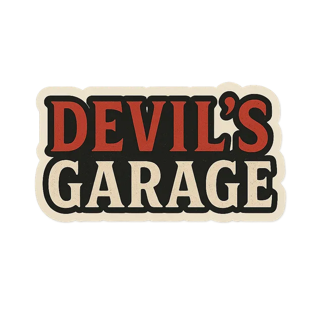 Vintage "Devils Garage" Sticker 
